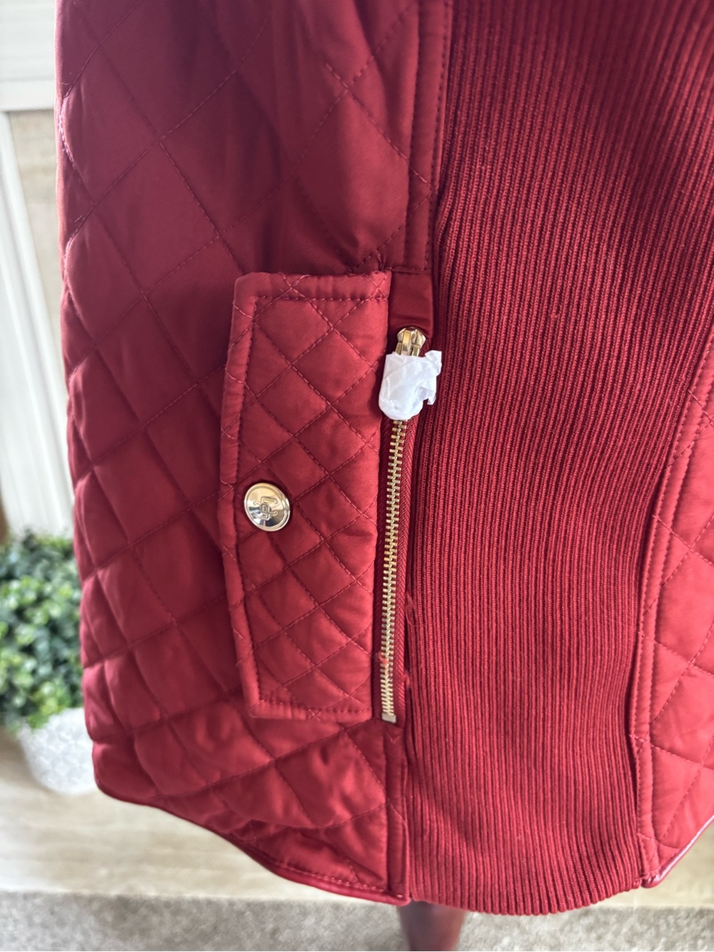 *NEW* Chico’s Quilted Rim Trimmed Sleeveless Vest - Size 2X - Picture 4 of 9